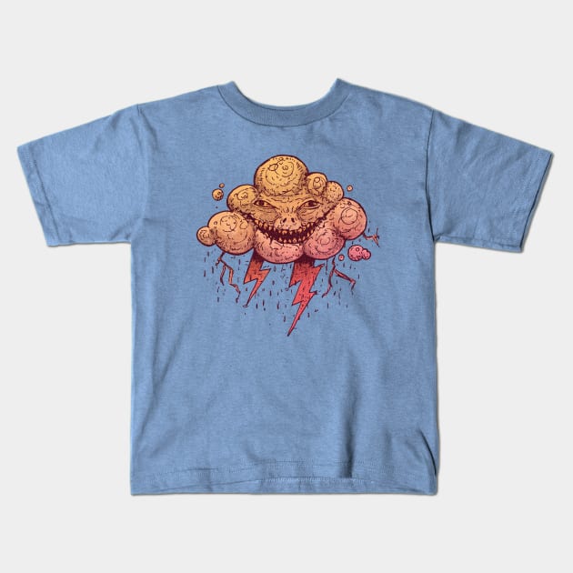 Creepy Cloud Kids T-Shirt by Jose Pablo